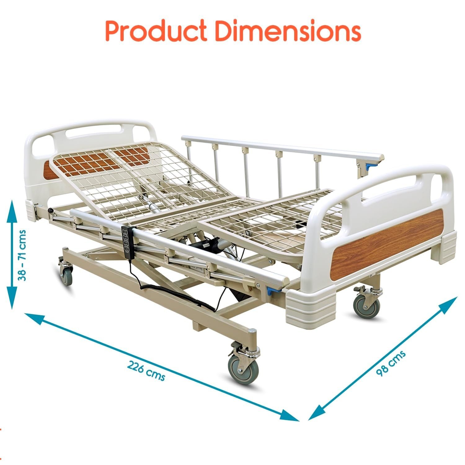 ResPro HB30 3 Function Electric ICU Hospital Bed | Automatic Motorized Adjustable Bed 2 - Image 3